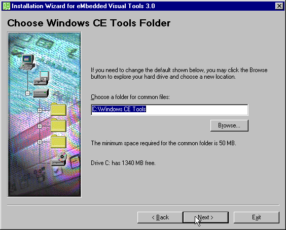 Choose the installation folder - do not change it!